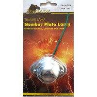 Steel Number Plate Light Lamp Fits Trailers Caravans & Trucks With 12V Globe