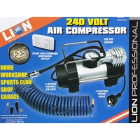 Lion Air Compressor 240 Volt 150 PSI 120 Watt Dial Gauge Car 4WD SUV