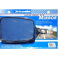 Towing Mirror Large Clip On Fits RHS Or LHS For Caravan Camper & Boat Trailers