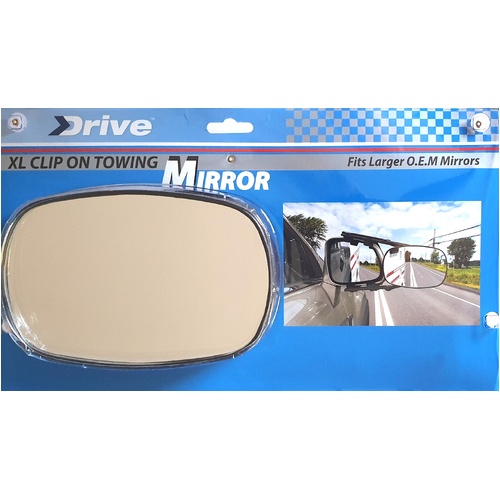 Towing Mirror Extra Large Clip On Fits 4WD Van Ute Truck & Caravan Boat Trailer