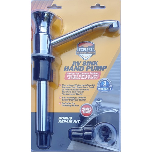 Explore RV Sink Hand Pump For Caravan Camper Work Site Outdoor Wash Station